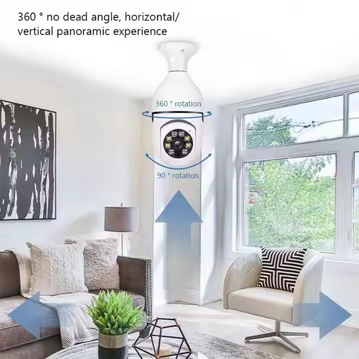 Wi-Fi Light Bulb Security Camera